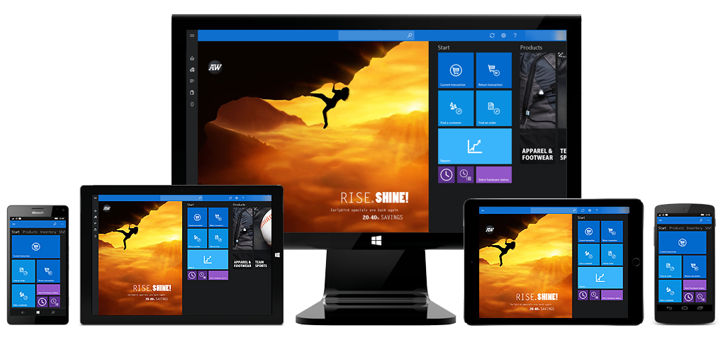 Screenshot of POS layout sizes.