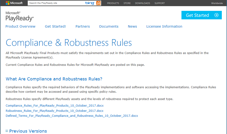 PlayReady Compliance and Robustness Rules