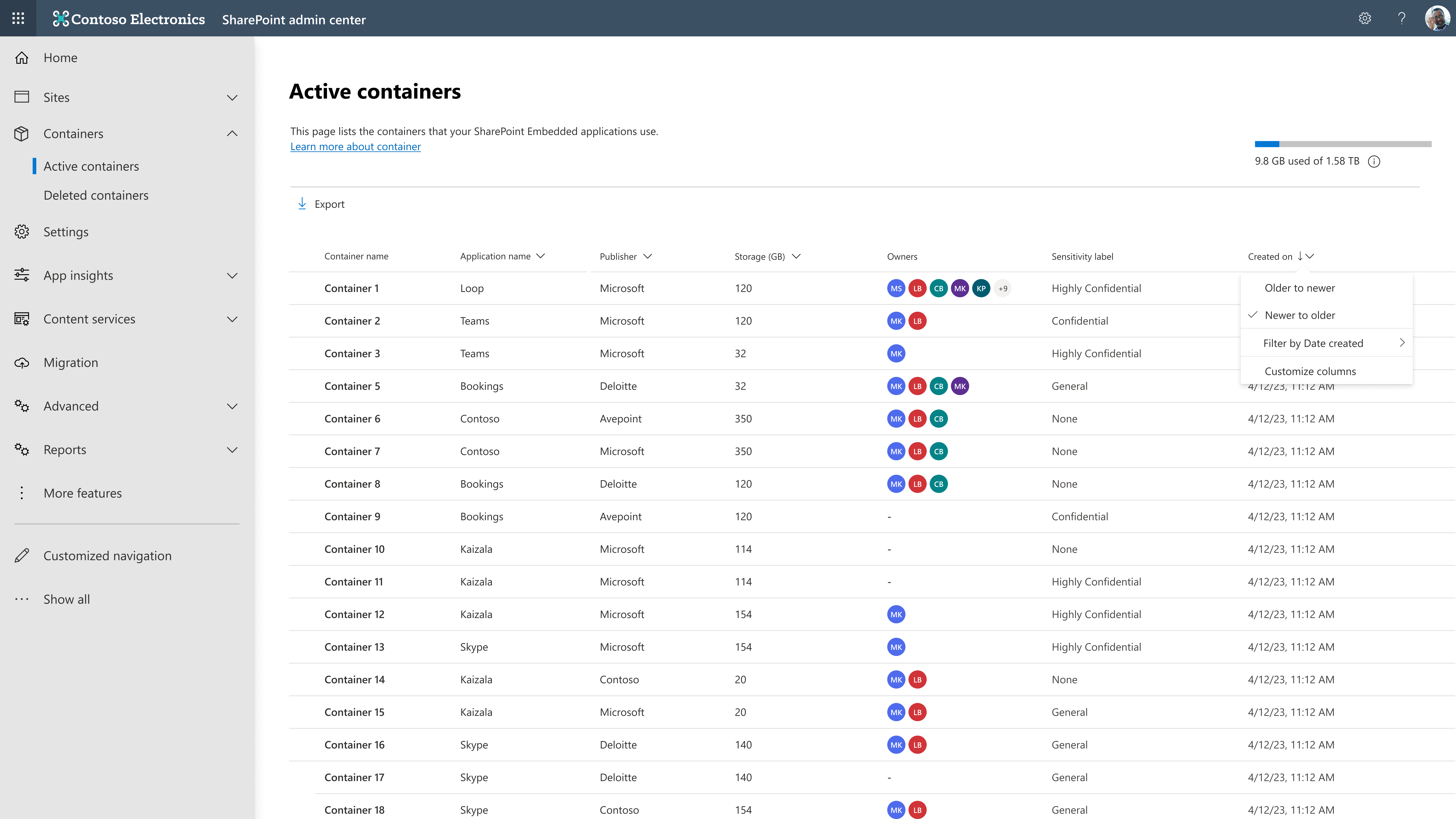 SPE Container Sorting