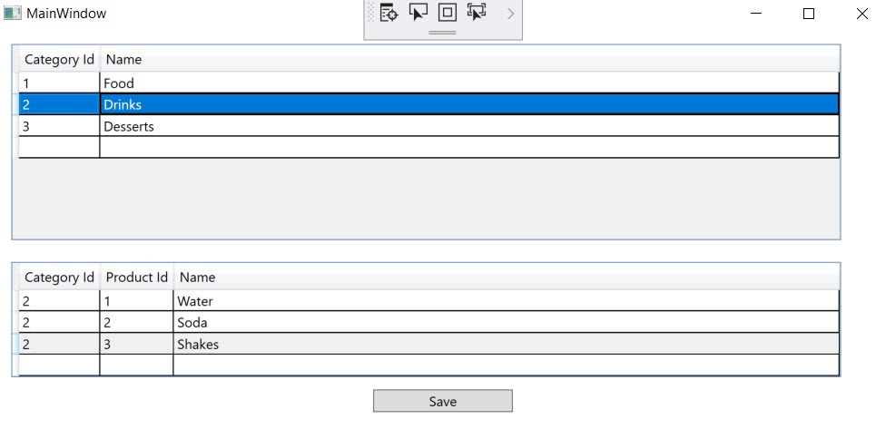 実行中のアプリケーション