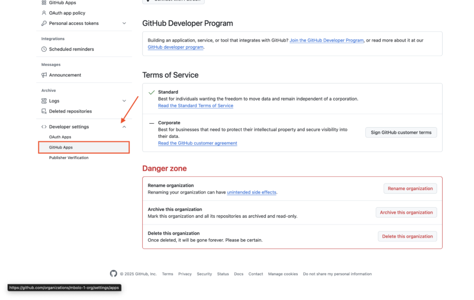 GitHub Apps が強調表示されている GitHub のスクリーンショット